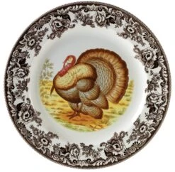 Spode Woodland Round Platter 12 Inch, Turkey