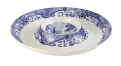 Spode Blue Italian Chip & Dip Bowl