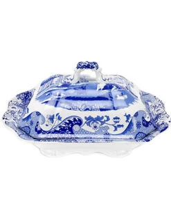 Spode Blue Italian Vegetable Dish & Cover Home