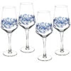 Spode Set Of 4 Blue Italian Wine Glasses Home