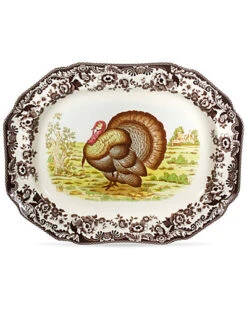 Spode Woodland 19in Octagonal Turkey Platter Home