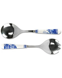 Spode Blue Italian 2pc Salad Servers Home