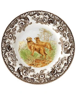 Spode Woodland Golden Retriever Salat Plate Home
