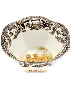 Spode Woodland Golden Retriever Nut Bowl Home