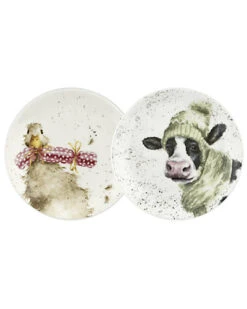 Spode Royal Worcester Set Of 2 Coupe Plates Home