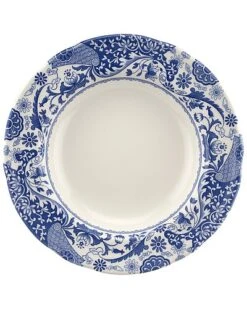 Spode Set Of 4 Blue Italian Brocato 9in Soup Plates Home