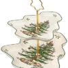 Spode Christmas Tree Sculpted 2 Tier Server Home