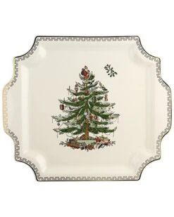 Spode Christmas Tree Gold Square Platter Home