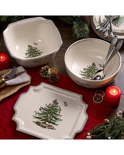 Spode Christmas Tree Gold Square Platter Home 4 Spode Christmas Tree Gold Square Platter Home - Image 2