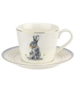 Spode Meadow Lane Blue Teacup & Saucer Home