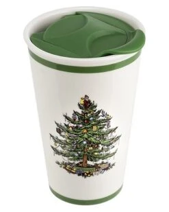 Spode Christmas Tree Travel Mug With Lid Home