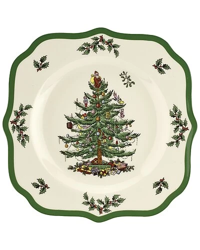 Spode Christmas Tree Set Of 4 Scalloped Salad Plates Home 4 Spode Christmas Tree Set Of 4 Scalloped Salad Plates Home - Image 2