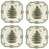 Spode Christmas Tree Set Of 4 Scalloped Dinner Plates Home -Spode 3050505943 RLLD 1
