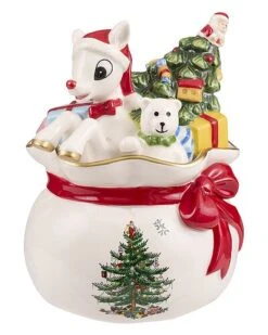 Spode Christmas Tree Rudolph Candy Bowl Home
