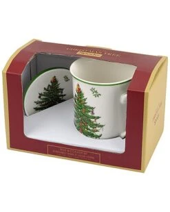 Spode Christmas Tree Mug & Coaster Set Home -Spode 3050505952 RLLD 3