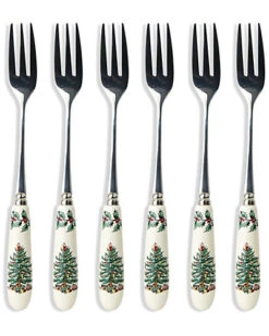 Spode Christmas Tree Set Of 6 Pastry Forks Home