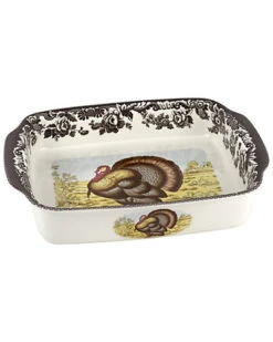 Spode Woodland Turkey Handled Lasagna Dish Home