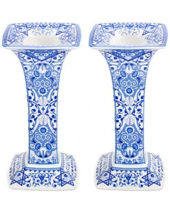Spode Judaica Collection Set Of Two Sabbath Candlesticks Home