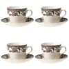 Spode Delamere Set Of 4 Teacups & Saucers Home