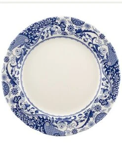 Spode Blue Italian Brocato 10.5in Dinner Plate Home