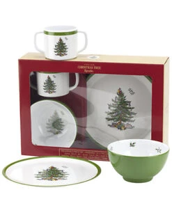 Spode Christmas Tree 3pc Melamine Children'S Dinner Set Home