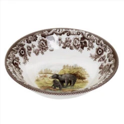 Spode Woodland Ascot 8" Cereal Bowl - Black Bear