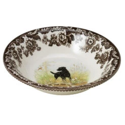 Spode Woodland Ascot 8" Cereal Bowl - Black Labrador Retriever