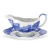 Spode Blue Italian Sauce Boat And Stand