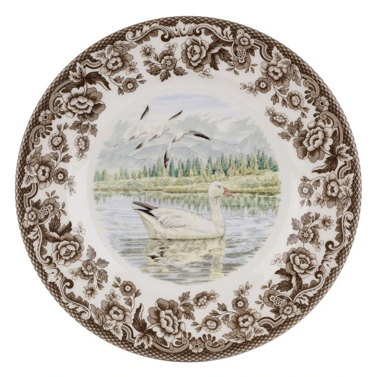 Spode Woodland Salad Plate - Snow Goose 3 Spode Woodland Salad Plate - Snow Goose