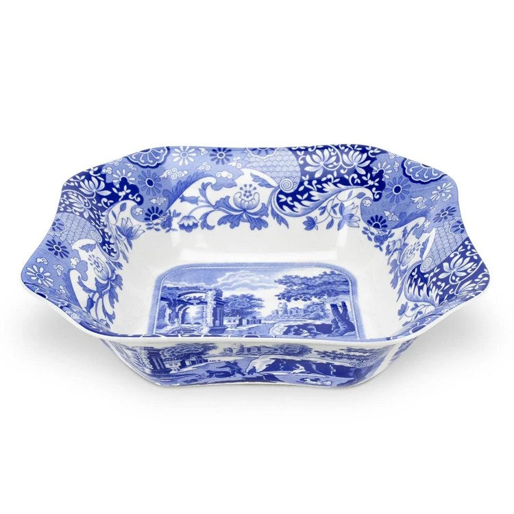 Spode Blue Italian Square Serving Bowl 3 Spode Blue Italian Square Serving Bowl