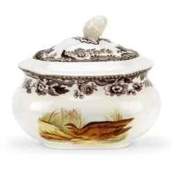 Spode Woodland Covered Sugar Bowl - Snipe/Pintail