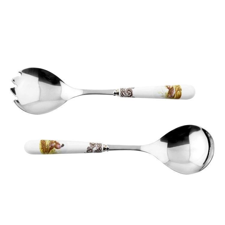Spode Woodland Set Of 2 Salad Servers 3 Spode Woodland Set Of 2 Salad Servers