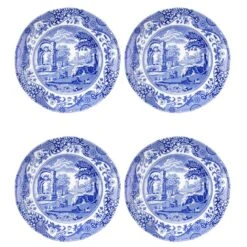 Spode Blue Italian Bread And Butter Plates Set Of 4