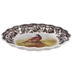 Spode Woodland Oval Fluted Dish - Pheasant