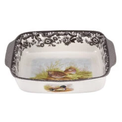 Spode Woodland Rectangular Handled Dish - Mallard/Quail