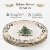 Spode Christmas Tree Gold Salad Plate, 8-Inch Porcelain Dinner & Appetizer Plate, Microwave & Dishwasher Safe, Festive Collectible Seasonal Plate -Spode GUEST 0561a770 a1dd 43dc 82a6 8519e91273f4