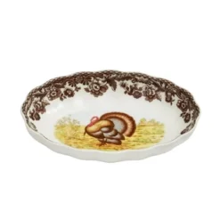 Spode Woodland Turkey Oval Fluted Dish - Porcelain Thanksgiving Tray, Serve Appetizers Or Desserts, 6 In - Oven, Microwave, Freezer Safe 15 Spode Woodland Turkey Oval Fluted Dish - Porcelain Thanksgiving Tray, Serve Appetizers Or Desserts, 6 In - Oven, Microwave, Freezer Safe -Spode GUEST 0566313c 0b63 4ed1 9351 7555bba9097a