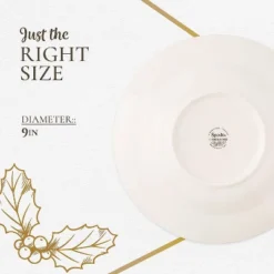 Spode Christmas Tree 9" Soup Plate (Set Of 4) - Stoneware Soup Bowls With Festive Tree Design & Green Rim - Microwave & Dishwasher Safe -Spode GUEST 07ca98d5 13f1 4406 992b 941b98d25c64