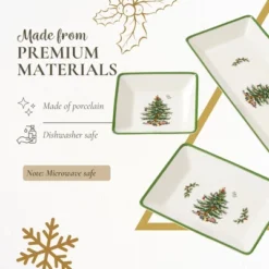 Spode Christmas Tree 3-Piece Dessert Trays, Collector Serveware - Holiday Dinnerware & Decorative Tray, Holiday Winter Serving For Occasions -Spode GUEST 0a0eeb84 2de2 41e9 bb75 3f38fb8b5641