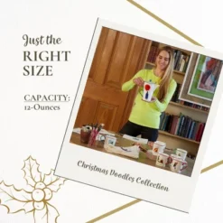 Spode Kit Kemp 12oz Festive Christmas Mug - Deck The Halls Doodle Mug, Fine China Dishwasher Safe Holiday Coffee Mug With Handle -Spode GUEST 0d8dc0af 2696 4129 85f2 6727fc90f078