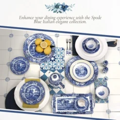 Spode Blue Italian Dip Bowl Set Of 3 - 5-Inch Porcelain Bowls With Oriental Design, Dishwasher & Microwave Safe Tableware -Spode GUEST 101eed87 da3d 4738 ae18 0e4e89db6d8d
