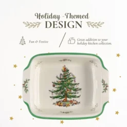 Spode Christmas Tree Rectangular Handled Dish -Spode GUEST 14cf7df6 b203 4ab0 8ed1 4af91976f0de