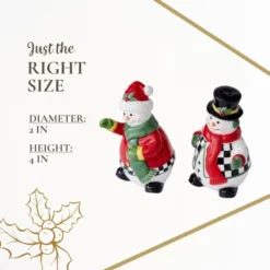 Spode Christmas Tree Snowman Salt And Pepper Shaker Set (2 Piece) - Holiday Kitchen & Table Décor - Festive Home Accent -Spode GUEST 161d5c79 08db 4213 b2ec 932c82418d19