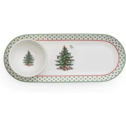 Spode Christmas Tree 2-Piece Polka Dot Chip And Dip Serving Set - 13-Inch Oval Plate With Dip Bowl - Porcelain, Dishwasher, Microwave, Freezer Safe 12 Spode Christmas Tree 2-Piece Polka Dot Chip And Dip Serving Set - 13-Inch Oval Plate With Dip Bowl - Porcelain, Dishwasher, Microwave, Freezer Safe -Spode GUEST 1c6ae46b e03c 406f bcde bed2fe302b7a