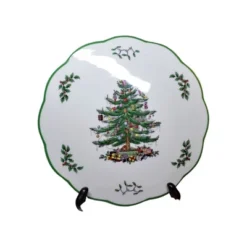 Spode Christmas Tree Round Trivet - 9" Heat Resistant Trivet For Hot Dishes, Pans - Holiday Kitchen Counter Tabletop Protector - Cheese Plate Platter -Spode GUEST 216bc574 bf5e 4555 8044 02e932979526