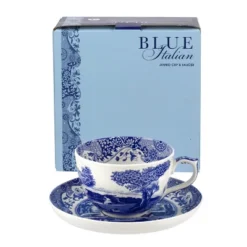 Spode Blue Italian 20oz Jumbo Cup & Saucer Set - Scenic Motif & Decorative Border - Elegant Hot Beverage Mug For Tea, Coffee 12 Spode Blue Italian 20oz Jumbo Cup & Saucer Set - Scenic Motif & Decorative Border - Elegant Hot Beverage Mug For Tea, Coffee -Spode GUEST 2195b746 781c 4854 8e10 b0a102b514cb