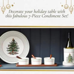 Spode Christmas Tree Polka Dot 7-Piece Condiment Set -Spode GUEST 21c6ac5c f2d2 408e a390 d7dc19385a9f