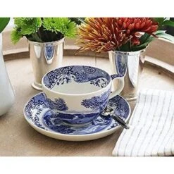 Spode Blue Italian 20oz Jumbo Cup & Saucer Set - Scenic Motif & Decorative Border - Elegant Hot Beverage Mug For Tea, Coffee 15 Spode Blue Italian 20oz Jumbo Cup & Saucer Set - Scenic Motif & Decorative Border - Elegant Hot Beverage Mug For Tea, Coffee -Spode GUEST 241de494 6ef5 4f85 9661 4e1853e2e417