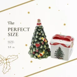 Spode Christmas Tree Tree And Gifta Salt And Pepper Shaker Set (2-Piece)- Holiday Kitchen & Table Décor - Festive Home Accent -Spode GUEST 2aa501a3 b789 4926 b056 21a0ad535412