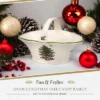 Spode Christmas Tree Candy Basket, 5.75-Inch Candy Bowl With Handle, Fine Earthenware Christmas Gift, Festive Holiday Serveware & Holiday Display Bowl -Spode GUEST 2b7c2581 02cb 4f69 a8e2 9d530684599d